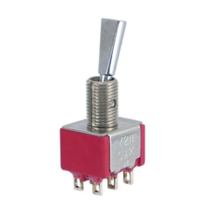 Picture of MINI TOGGLE SWITCH DPDT ON-OFF-ON SOL