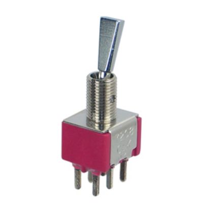 Picture of MINI TOGGLE SWITCH DPDT ON-MOM PCB