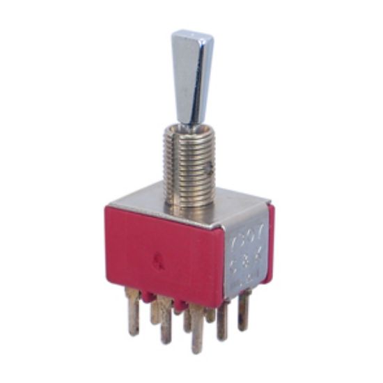 Picture of MINI TOGGLE SWITCH 3PDT ON-MOM PCB
