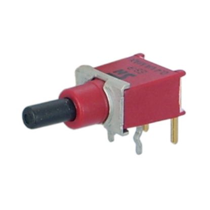 Picture of SWITCH PUSH BUTTON MN SPST R/A PCB OFF-MOM