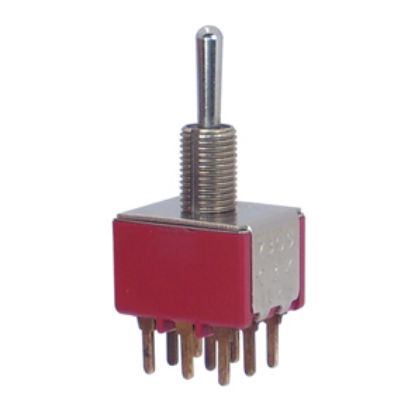 Picture of MINI TOGGLE SWITCH 3PDT ON-MOM PCB