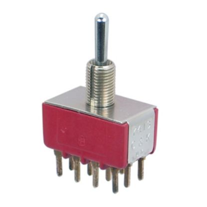 Picture of MINI TOOGLE SWITCH DPDT ON-MOM PCB