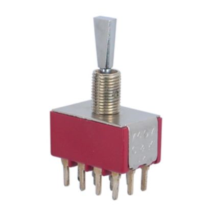 Picture of MININ TOGGLE SWITCH 4PDT ON-OFF-(ON) PCB
