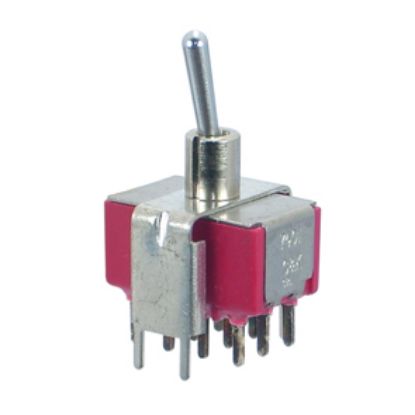Picture of MINI TOOGLE SWITCH QPDT ON-ON PCB