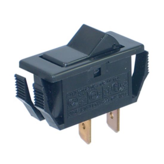 Picture of ROCKER SWITCH SPST 10A 27x12mm BK