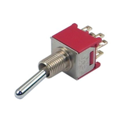 Picture of MINI TOGGLE SWITCH DPDT ON-ON-ON SOL 2A 250VAC