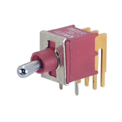 Picture of MINI TOOGLE SWITCH DPDT R/A ON-ON PCB