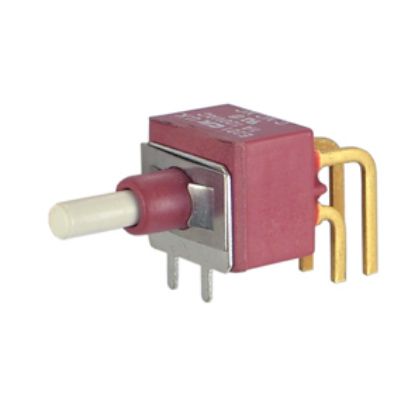 Picture of PUSH BUTTON SWITCH MINI TPDT R/A PCB