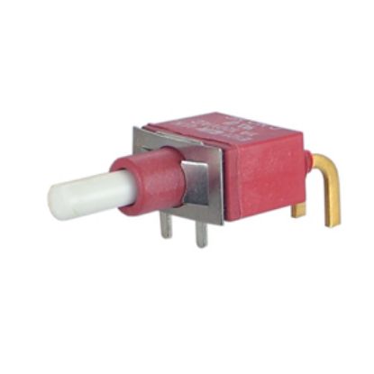 Picture of PUSH BUTTON SWITCH MINI SPDT R/A PCB