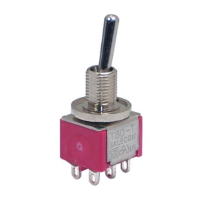 Picture of MINI TOGGLE SWITCH DPDT ON-ON SOL
