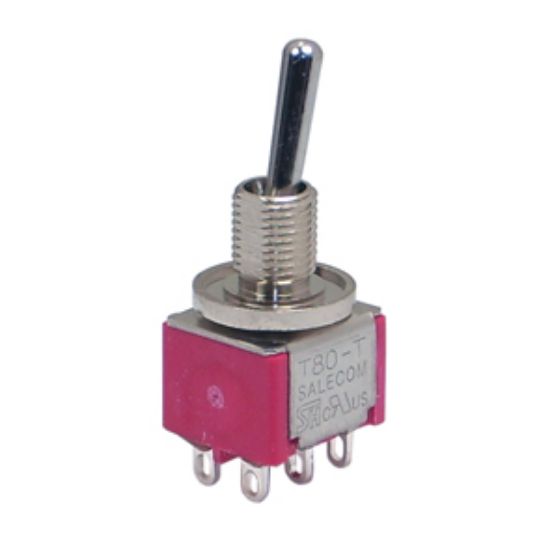 Picture of MINI TOGGLE SWITCH DPDT ON-ON SOL