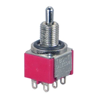Picture of MINI TOGGLE SWITCH DPDT (ON)-OFF-(ON) SOL