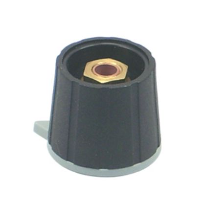 Picture of KNOB W/POINTER AND CAP BLK