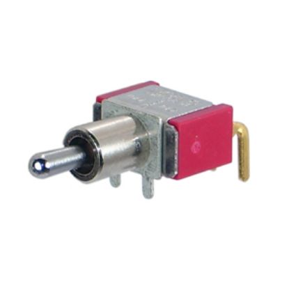 Picture of MINI TOGGLE SWITCH SPDT R/A (ON)-OFF-(ON) PC
