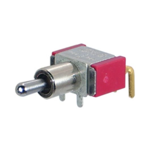 Picture of MINI TOGGLE SWITCH SPDT R/A (ON)-OFF-(ON) PC