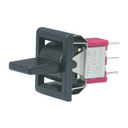 Picture of ROCKER SWITCH MINI  SPDT (PADDLE) (ON)-OFF-(ON) PCB
