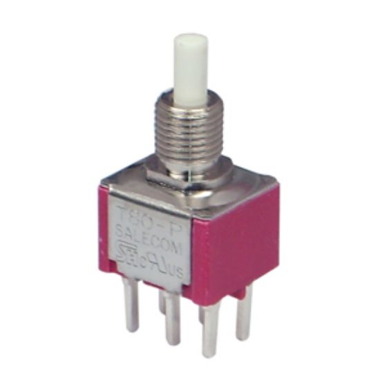 Picture of PUSH BUTTON SWITCH DPDT ON-MOM PCB