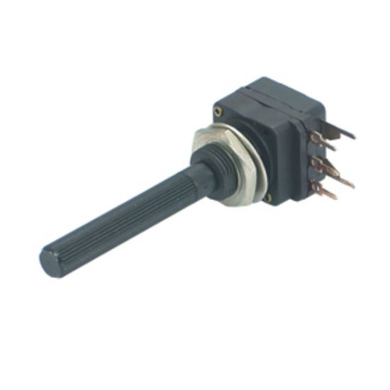 Picture of POTENTIOMETER WITH SWITCH LOG PCB 16mm 100K