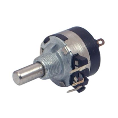Picture of POTENTIOMETER W/SWITCH LIN 21MM MET   22K