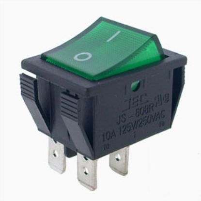 Picture of ROCKER SWITCH DPST 27x22 GR NO-C