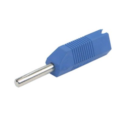 Picture of PLUG BANANA 4mm BLUE RUBBER