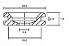 Picture of GROMMET RUBBER 11x18.5x20x2mm