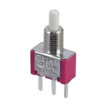 Picture of PUSH BUTTON SWITCH PC SPDT MOM ON-(ON)