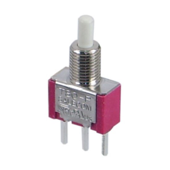 Picture of PUSH BUTTON SWITCH PC SPDT MOM ON-(ON)