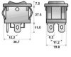 Picture of ROCKER SWITCH DPST (ON)-OFF-(ON) 21x37mm