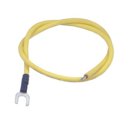 Picture of LEAD FORK TERM 4mm   30CM YEL