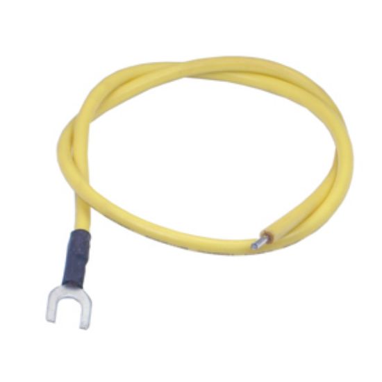 Picture of LEAD FORK TERM 4mm   30CM YEL