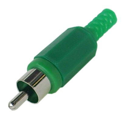 Picture of PLUG RCA STR GREEN W/SLEEVE