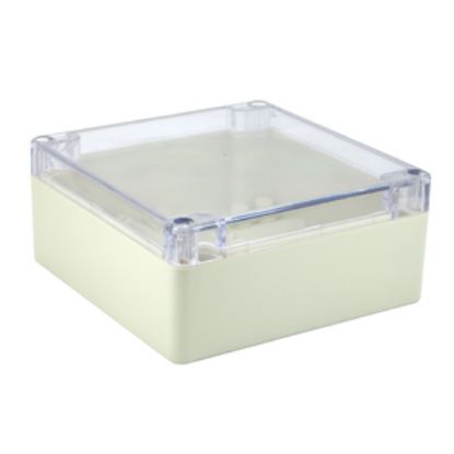 Picture of ABS ENCLOSURE MOLDED WHITE 122x120x55 - CLEAR LID