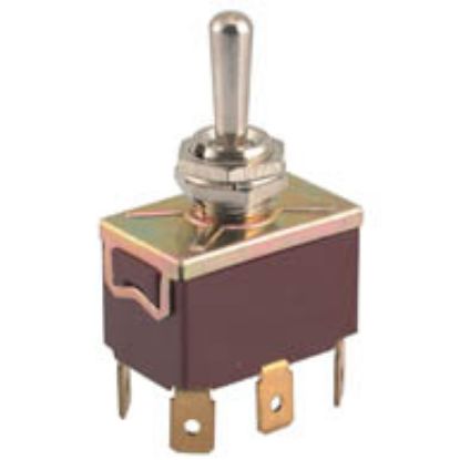 Picture of LARGE TOGGLE SWITCH DPDT ON-OFF-ON SCREW TERMINAL