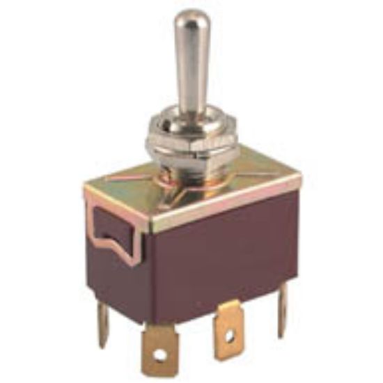 Picture of LARGE TOGGLE SWITCH DPDT ON-OFF-ON SCREW TERMINAL