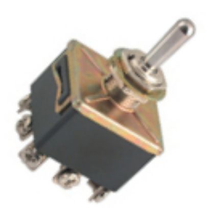 Picture of LARGE TOGGLE SWITCH TPDT ON-OFF-ON SCREW TERMINAL