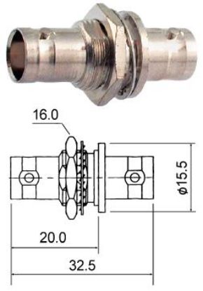 Picture of ADAPTER BNC-SOCKET TO BNC-SOCKET BULKHEAD