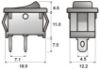 Picture of ROCKER SWITCH MINI SPST 13x19 (ON)-OFF