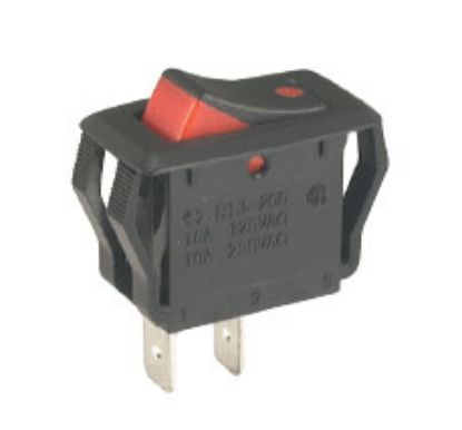 Picture of ROCKER SWITCH SPST 31x18 BK RD-D