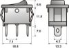 Picture of ROCKER SWITCH MINI SPDT 6A BLACK P/FIT 13x19mm