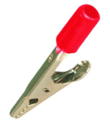 Picture of CROCODILE CLIP RED WITH 4mm BANANA SOCKET ENTRY