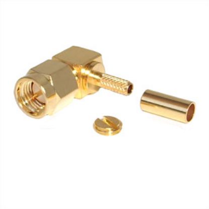 Picture of SMA-PLUG R/A CRIMP RG174, GOLD