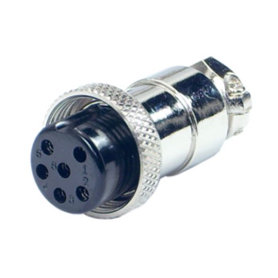 Picture of M16 6W MIC-SOCKET 5A 125V AVIATION CONNECTOR