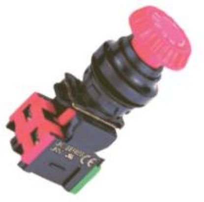 Picture of PUSH SWITCH MUSHROOM NONC  RED