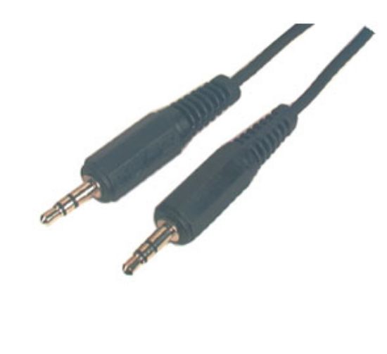 Picture of AUX LEAD 3.5mm STEREO 1.5M PLUG TO PLUG BLK