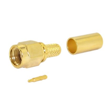 Picture of SMA PLUG CRIMP RG58 5mm INLINE GOLD