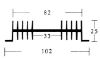 Picture of EXTRUDED HEATSINK PROFILE W=100mm L=100mm
