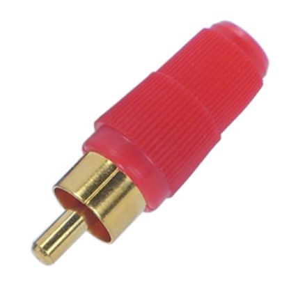 Picture of PLUG RCA STR RED GOLD PL.