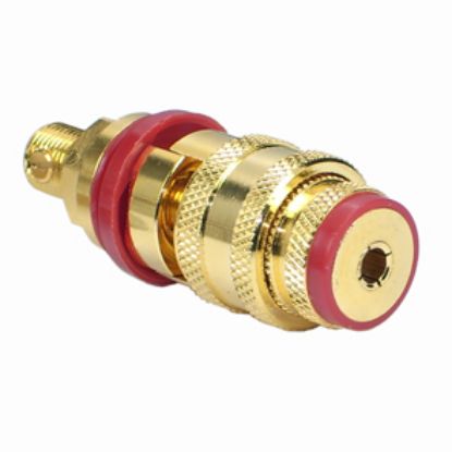 Picture of BANANA SOCKET 4mm RED GOLD PLATED