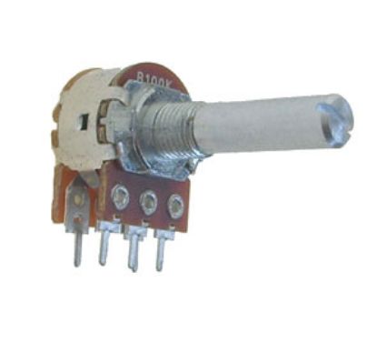 Picture of POTENTIOMETER W/SWITCH LOG PCB 17mm 100K